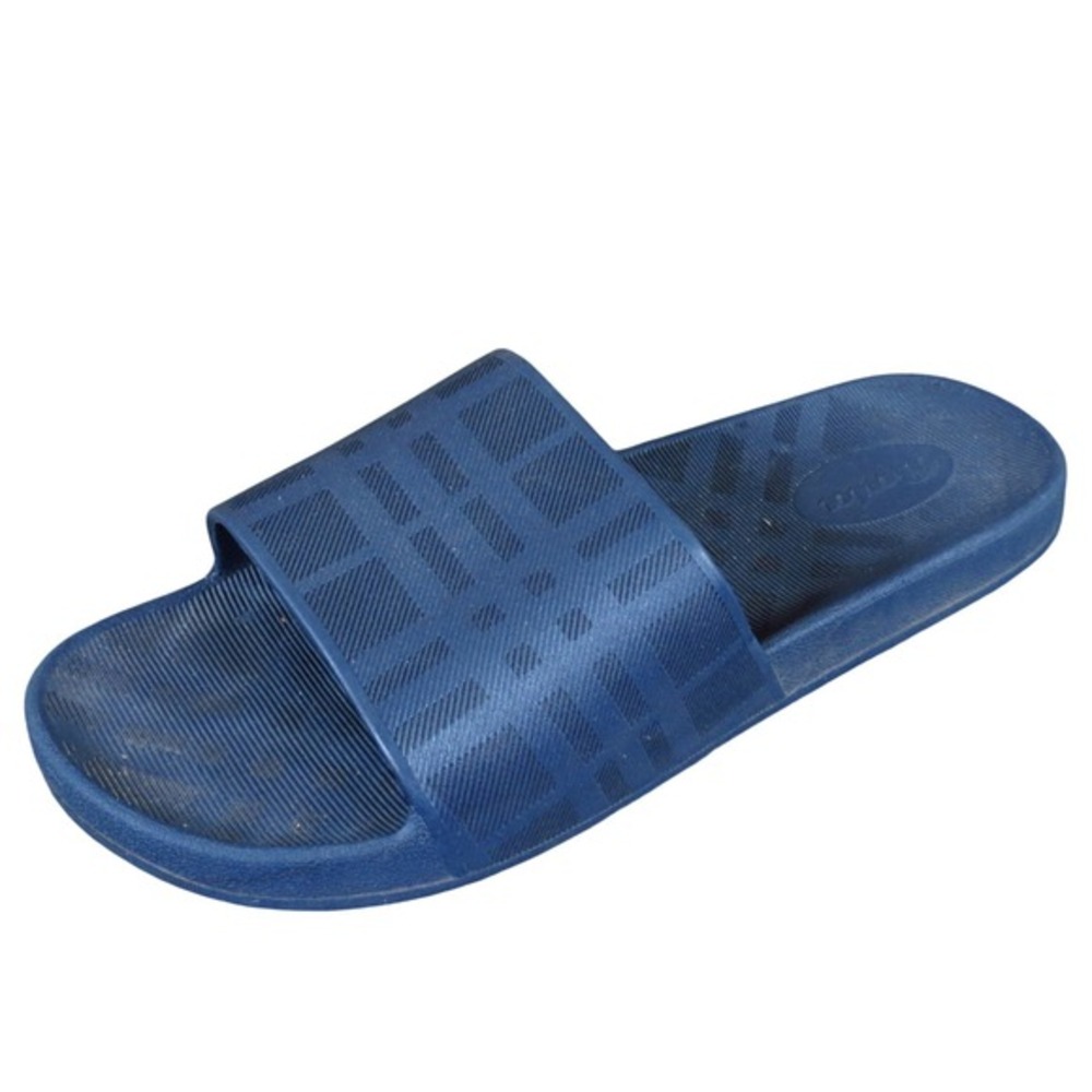 Sandak by Bata Men's Slide Sandals Size 9 Navy Rubber‎ Pool Beach Shower Slides